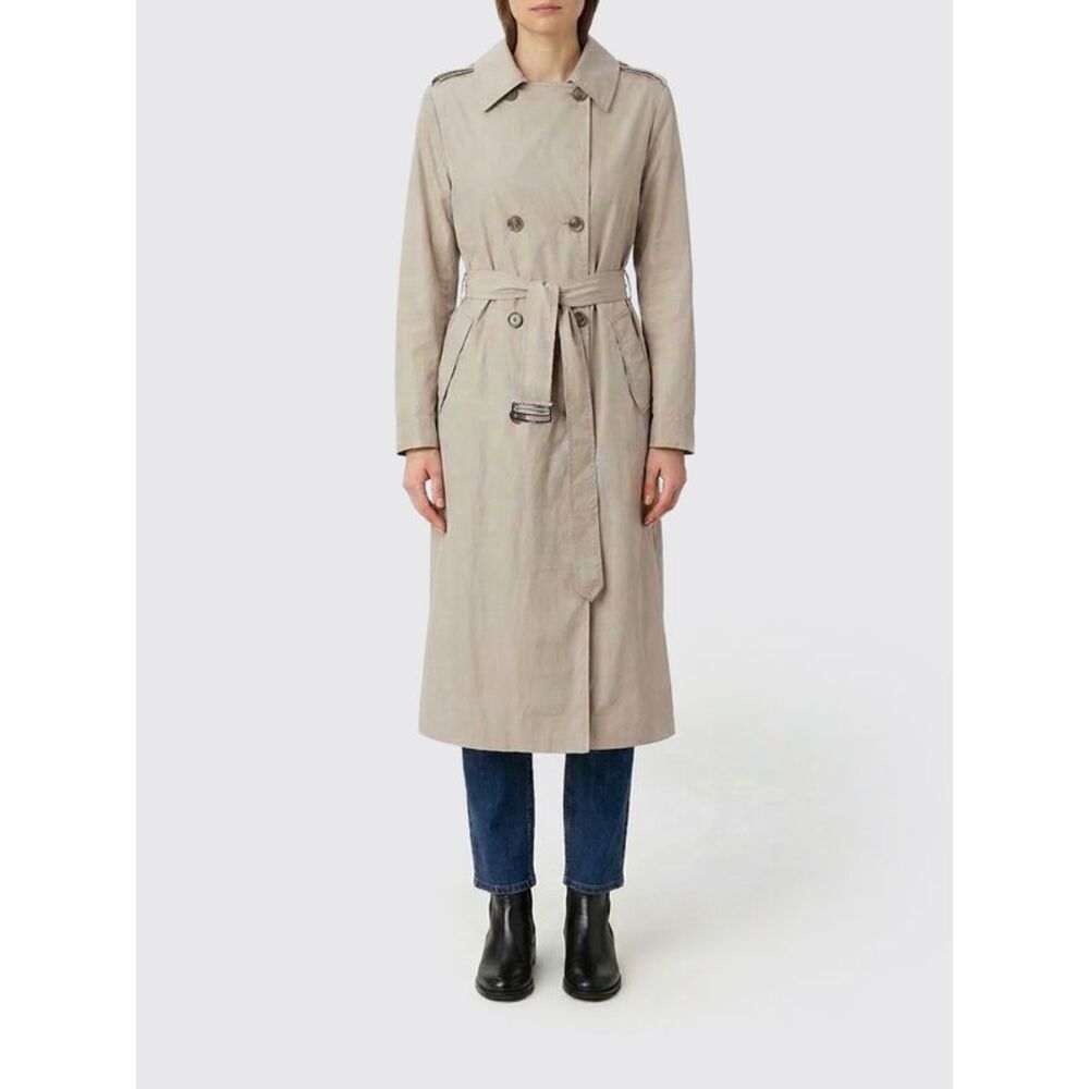 Moorer Women Double-Breasted Cotton Trench Coat Moorer